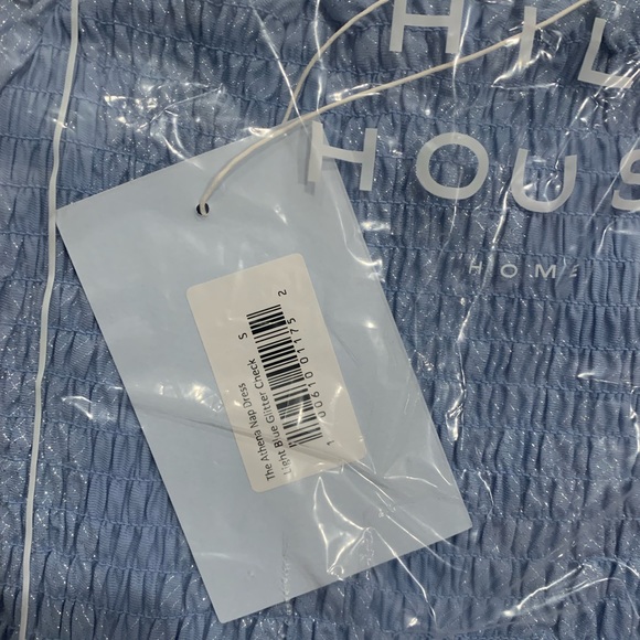 Hill House Home Athena Nap Dress Light Blue Glitter Check - Picture 6 of 6